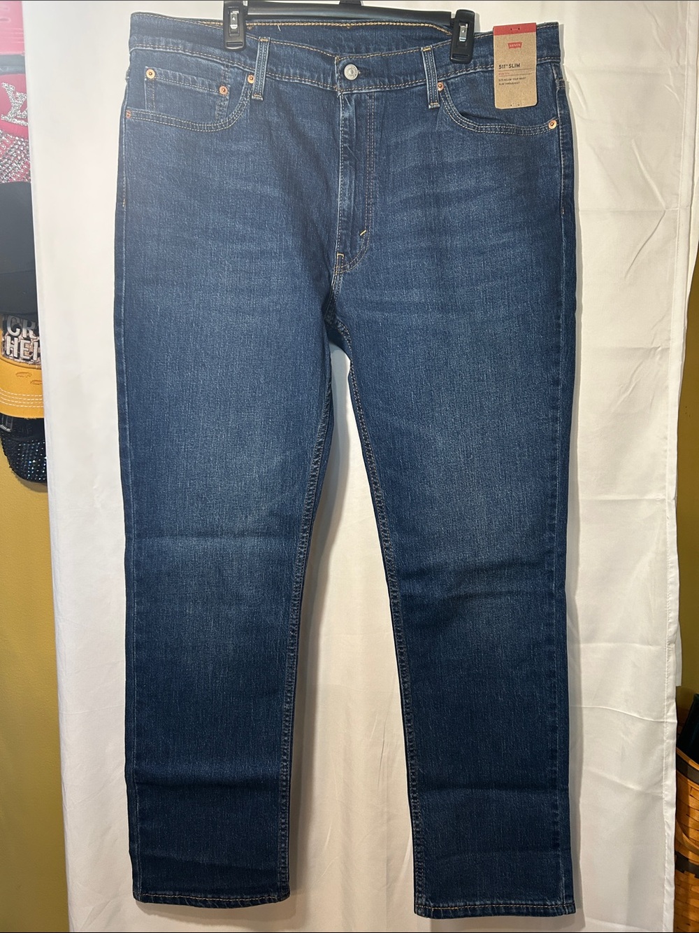 Levi's Men's Slim Straight 511 Jeans in Dark Blue Denim